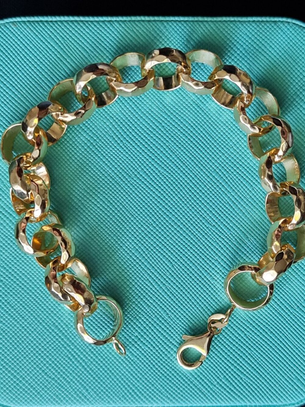 18k Real Gold  Interlocking Circle Bracelet Part 1